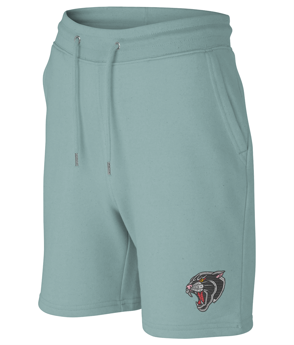 Panther Head | Embroidered Organic Cotton Shorts
