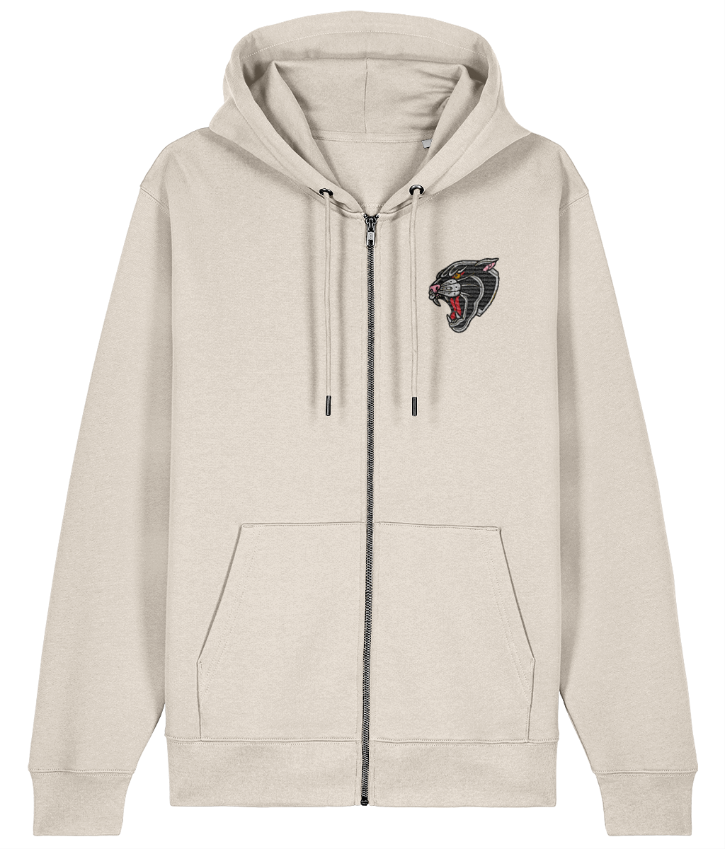 Panther Head | Embroidered Organic Cotton Hoodie