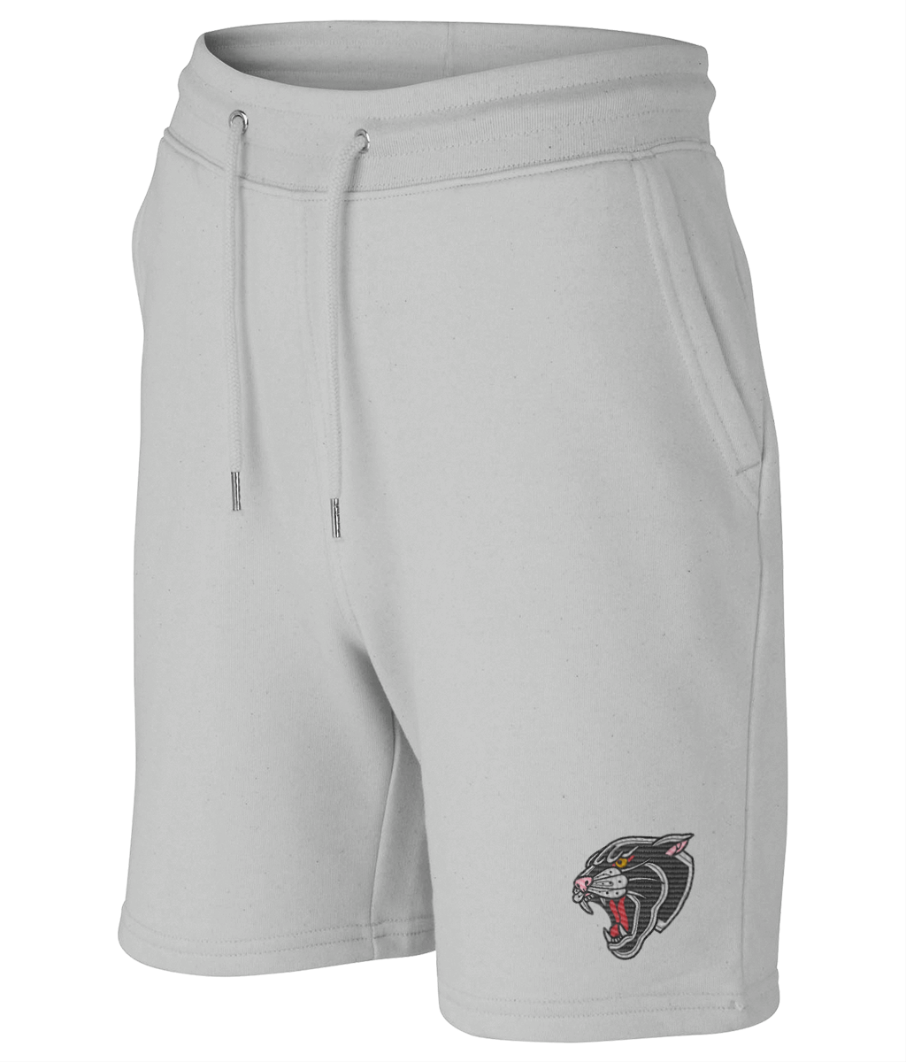 Panther Head | Embroidered Organic Cotton Shorts