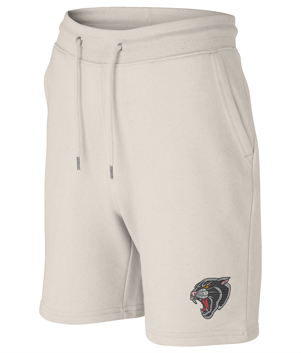 Panther Head | Embroidered Organic Cotton Shorts