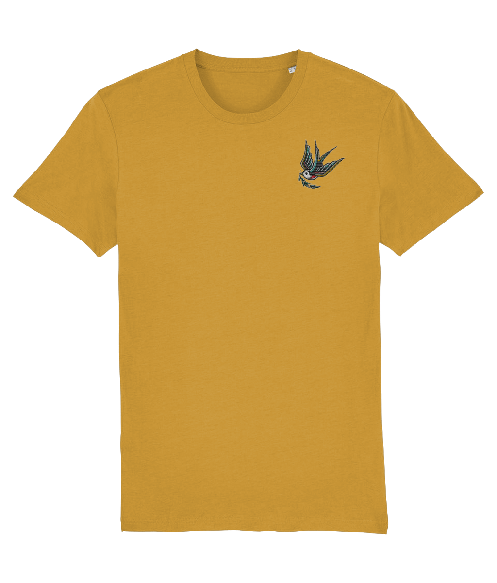 Swallow | Embroidered Organic Cotton T-shirt
