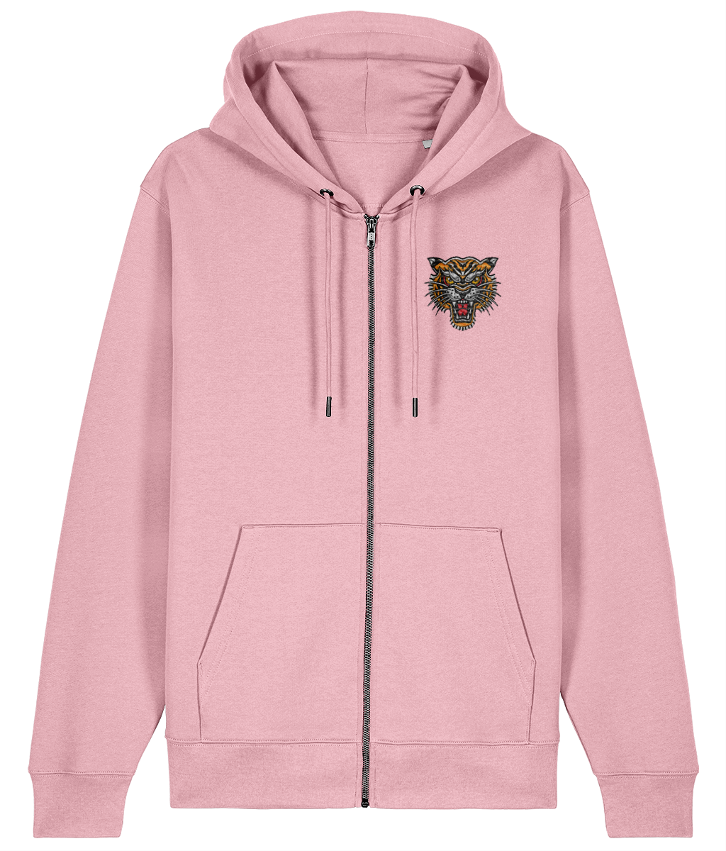 Tiger Head | Embroidered Organic Cotton Hoodie