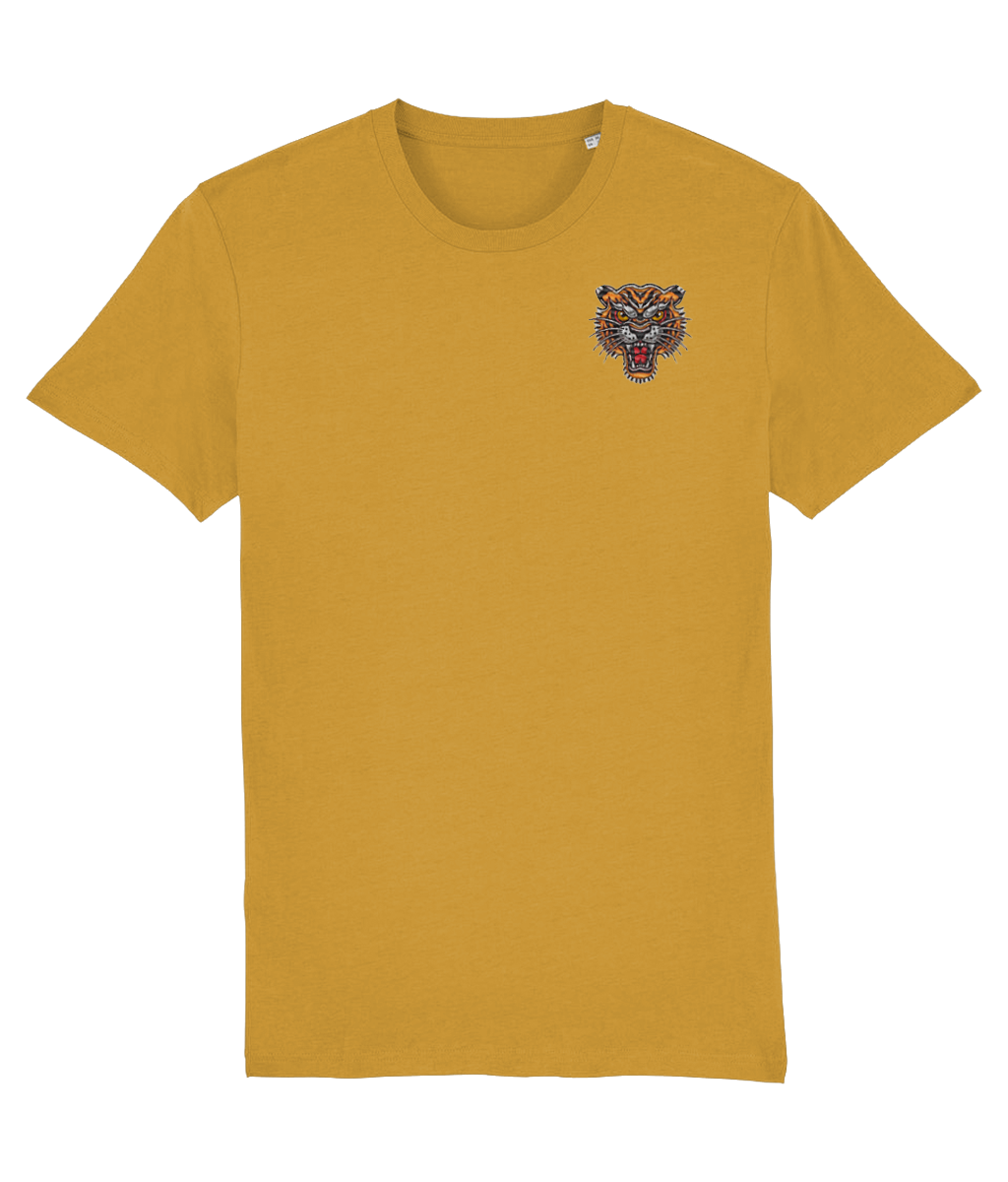 Tiger Head | Embroidered Organic Cotton T-shirt