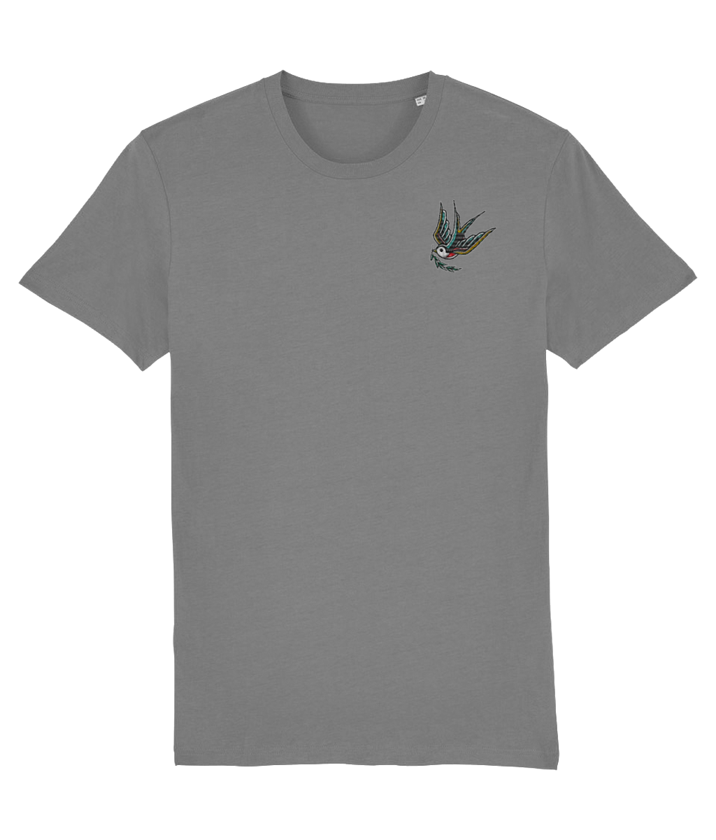 Swallow | Embroidered Organic Cotton T-shirt