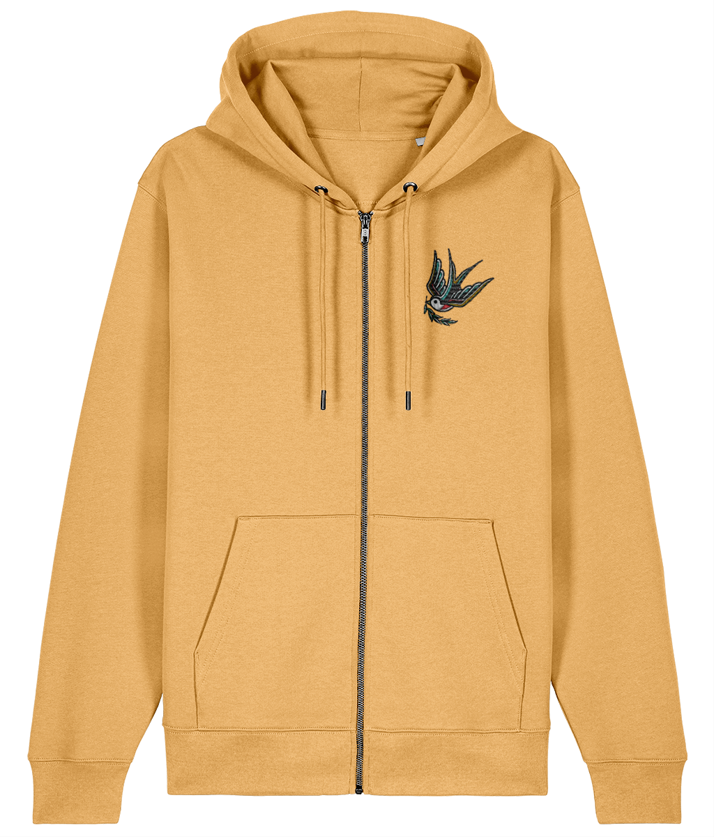 Swallow | Embroidered Organic Cotton Hoodie
