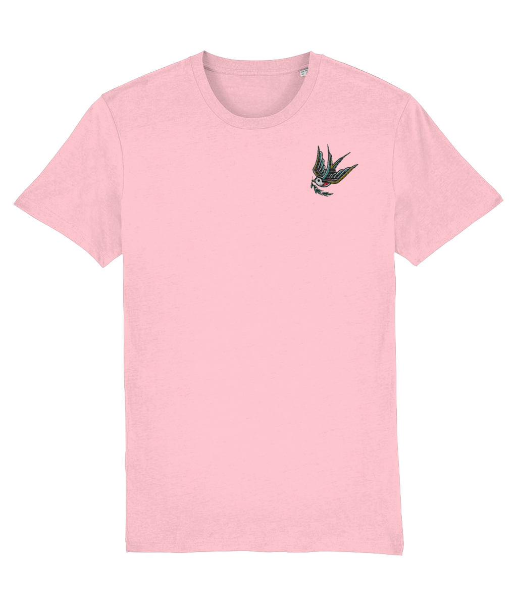 Swallow | Embroidered Organic Cotton T-shirt