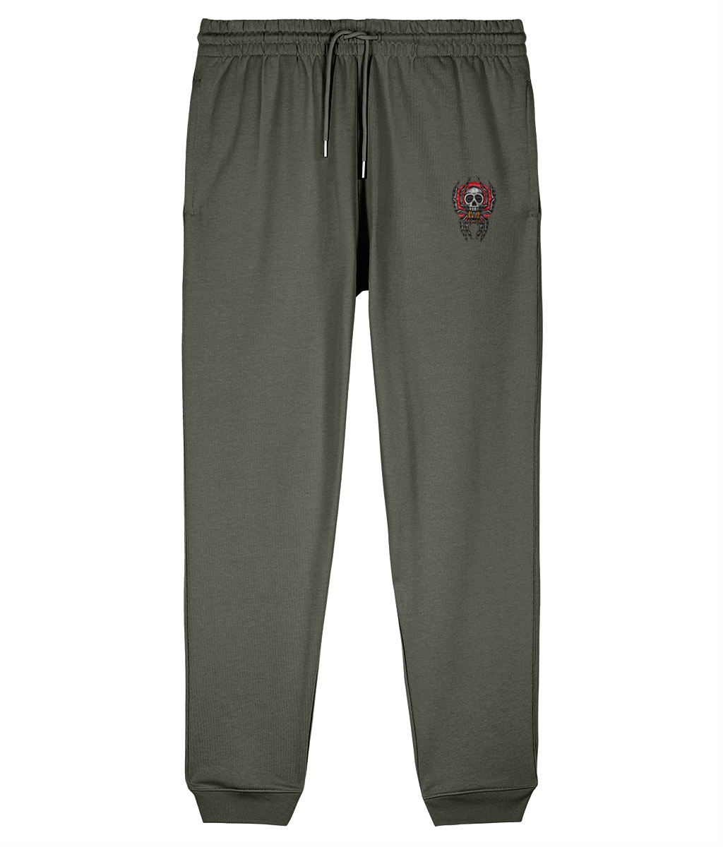 Spider Skull | Embroidered Organic Cotton Joggers