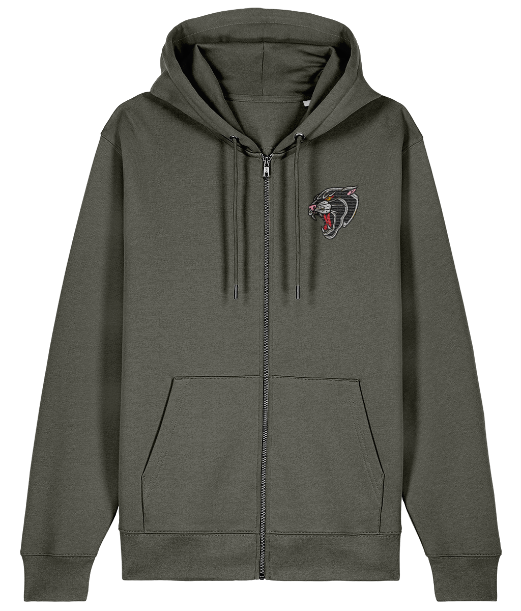 Panther Head | Embroidered Organic Cotton Hoodie