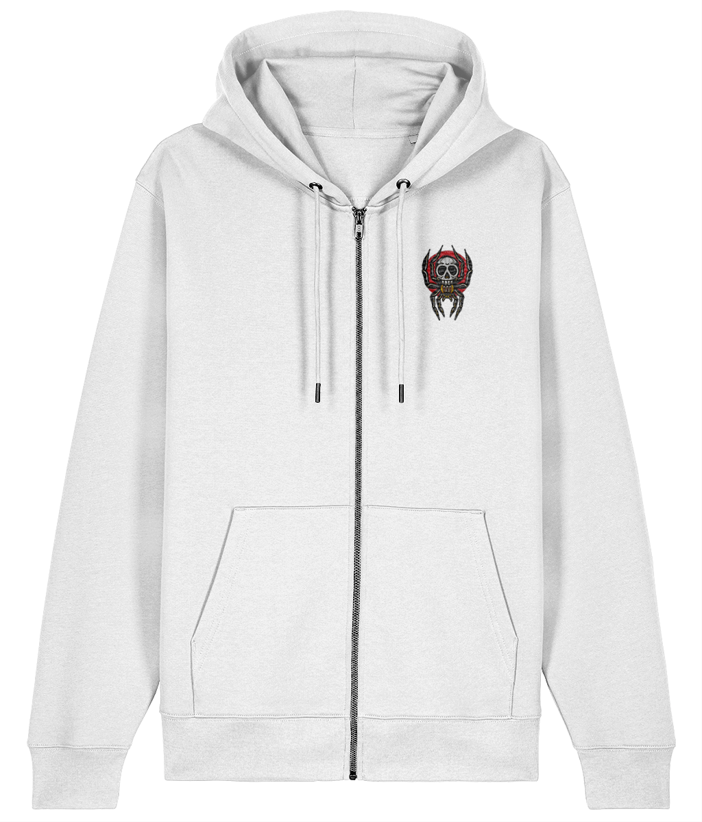 Spider Skull | Embroidered Organic Cotton Hoodie