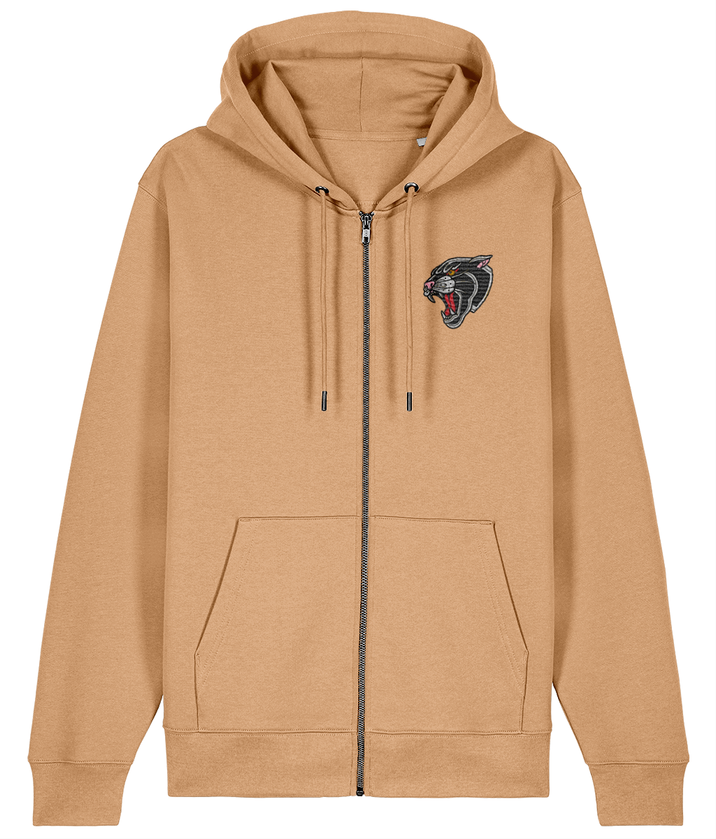 Panther Head | Embroidered Organic Cotton Hoodie