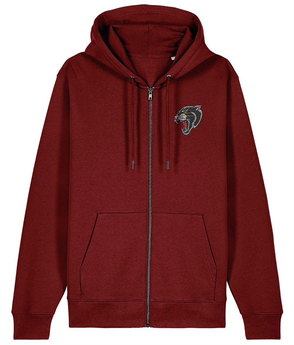 Panther Head | Embroidered Organic Cotton Hoodie