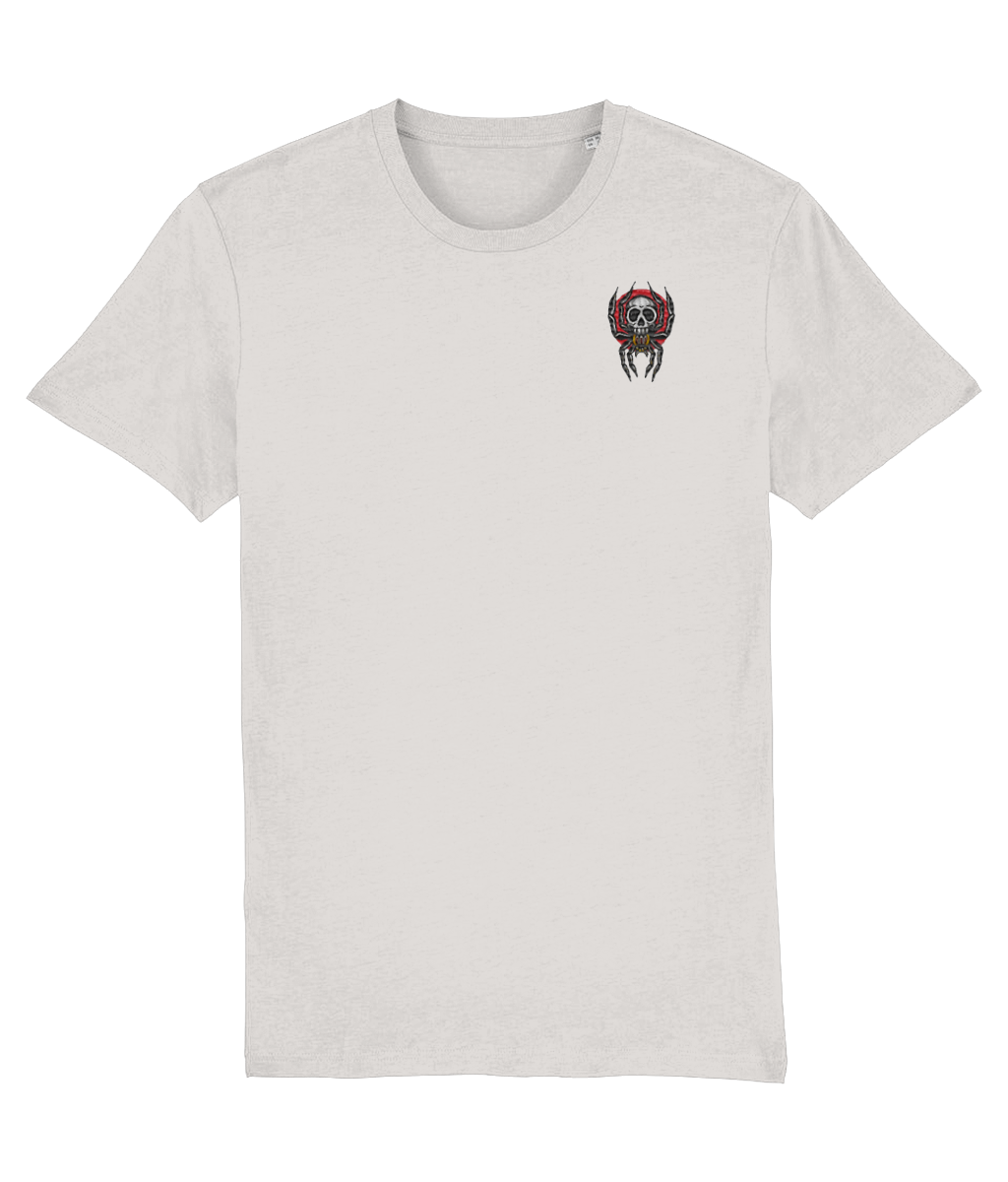 Spider Skull | Embroidered Organic Cotton T-shirt