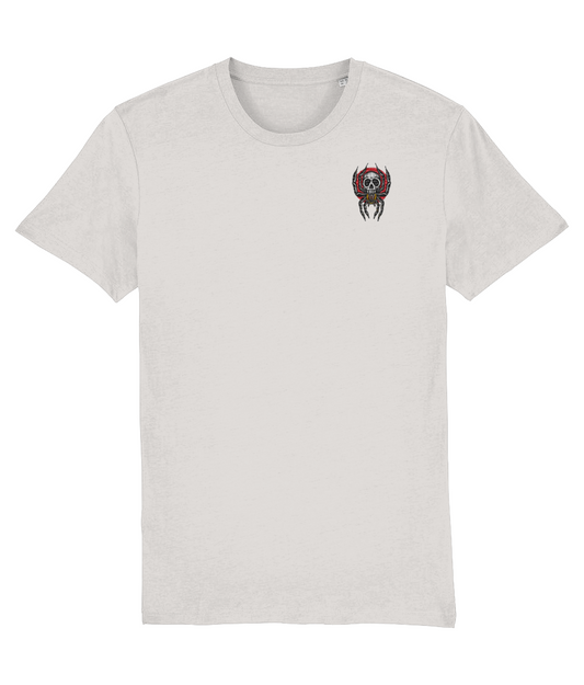 Spider Skull | Embroidered Organic Cotton T-shirt