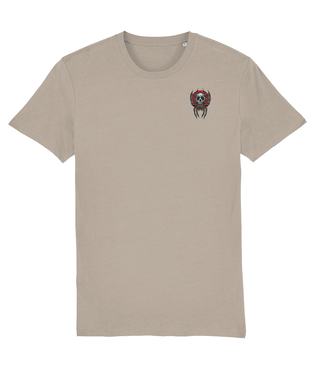 Spider Skull | Embroidered Organic Cotton T-shirt
