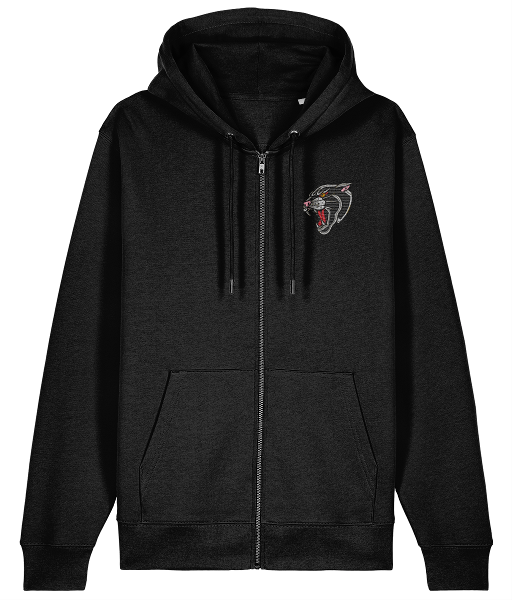 Panther Head | Embroidered Organic Cotton Hoodie
