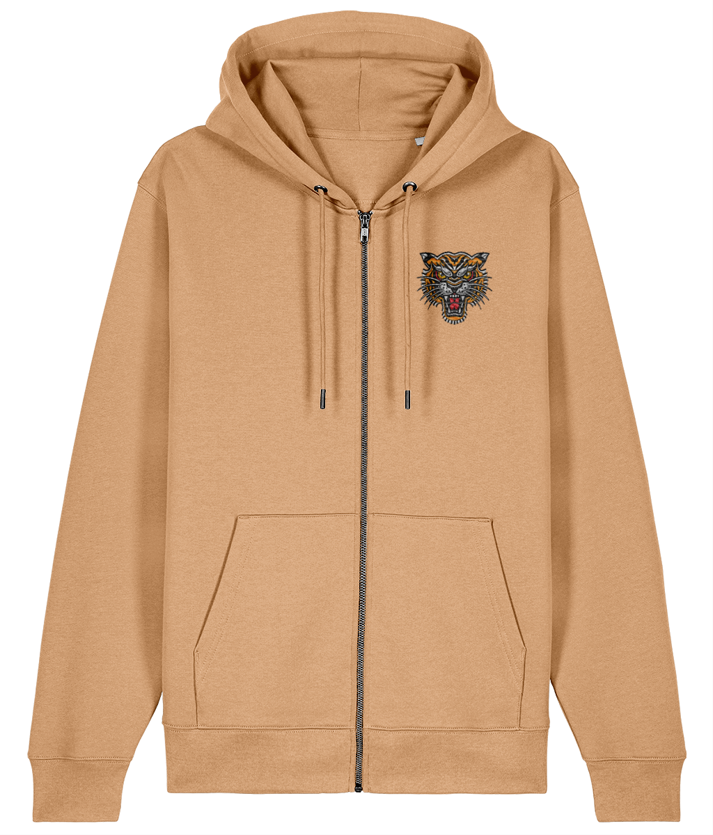 Tiger Head | Embroidered Organic Cotton Hoodie