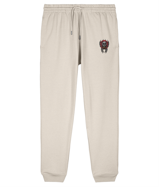 Spider Skull | Embroidered Organic Cotton Joggers