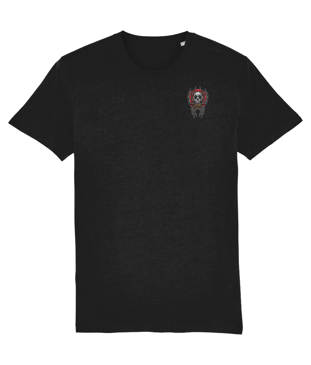 Spider Skull | Embroidered Organic Cotton T-shirt