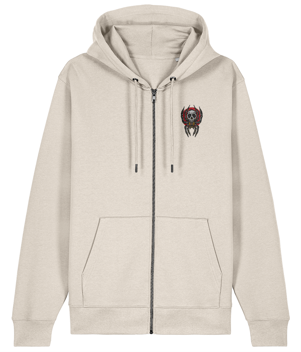 Spider Skull | Embroidered Organic Cotton Hoodie