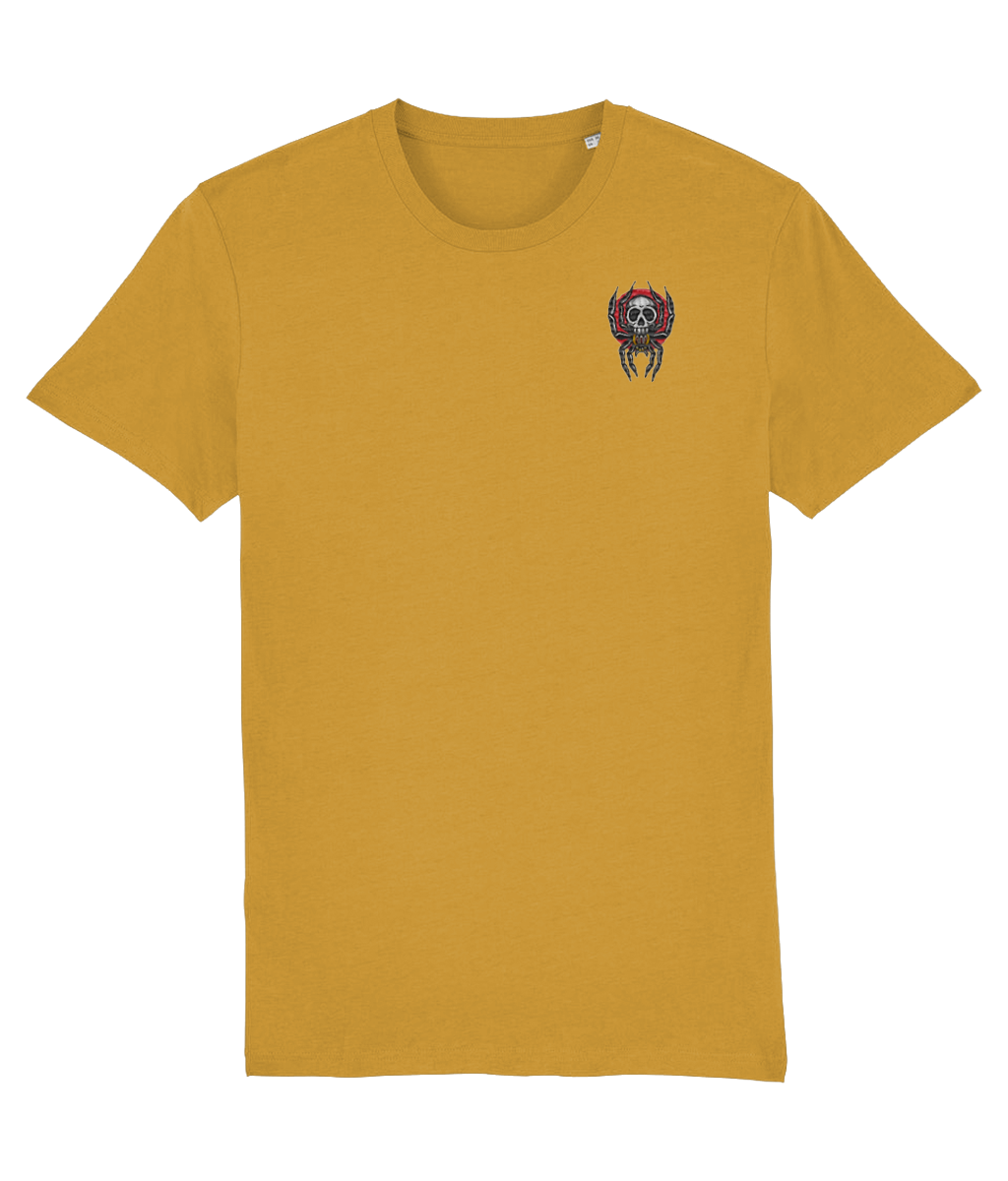 Spider Skull | Embroidered Organic Cotton T-shirt