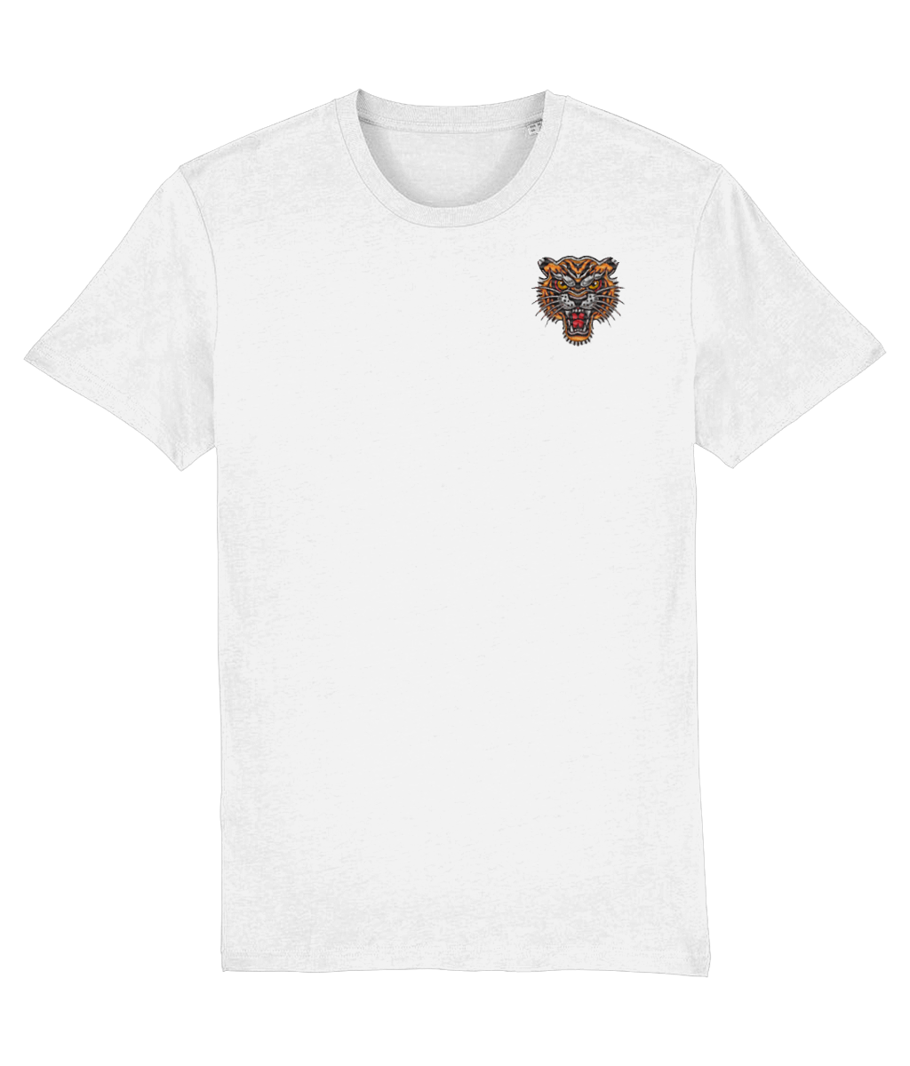 Tiger Head | Embroidered Organic Cotton T-shirt