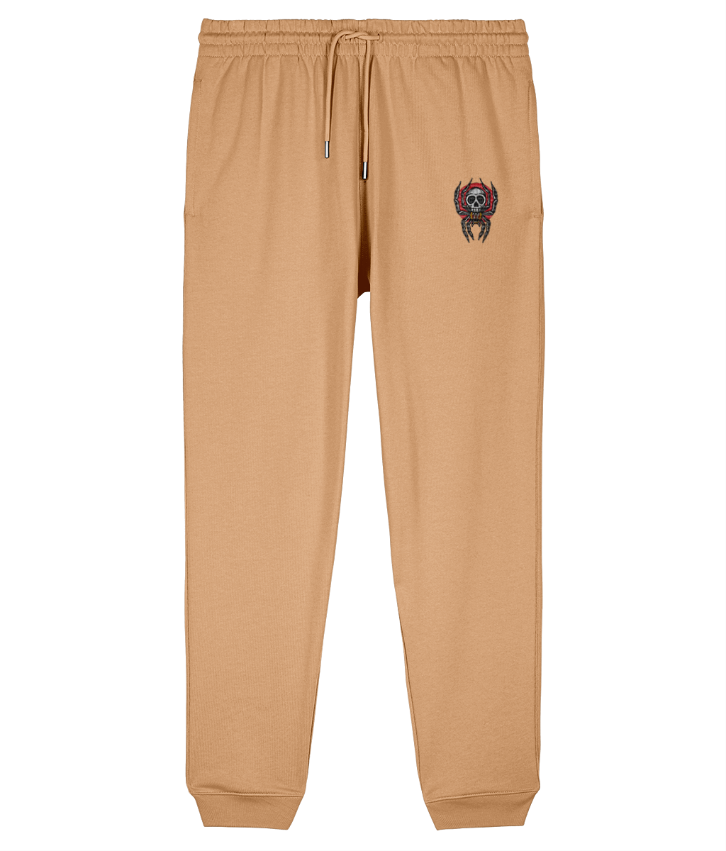 Spider Skull | Embroidered Organic Cotton Joggers