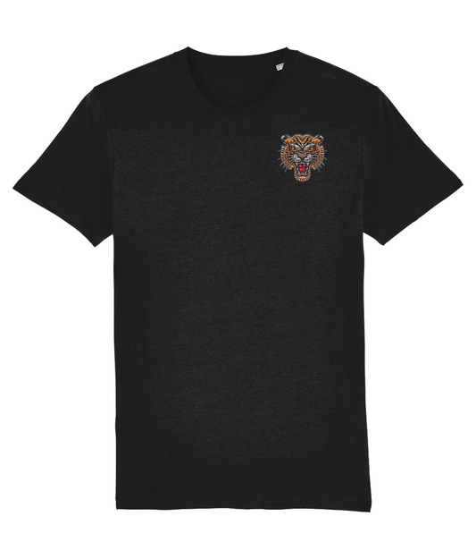 Tiger Head | Embroidered Organic Cotton T-shirt