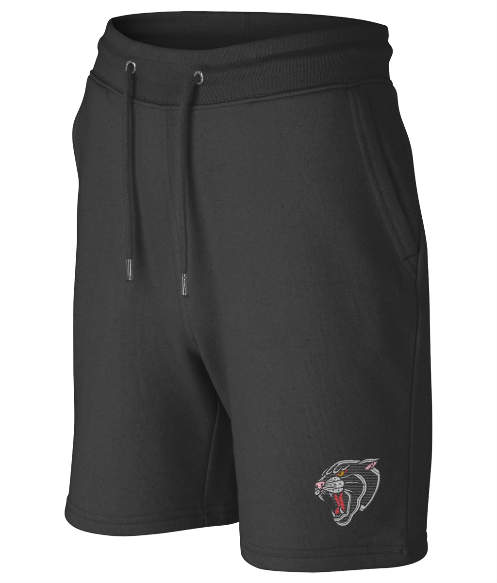 charbon シャルボン PANTHER 7 POCKETS SHORTS Panther Head | Embroidered Organic Cotton Shorts – TradRagsApparel