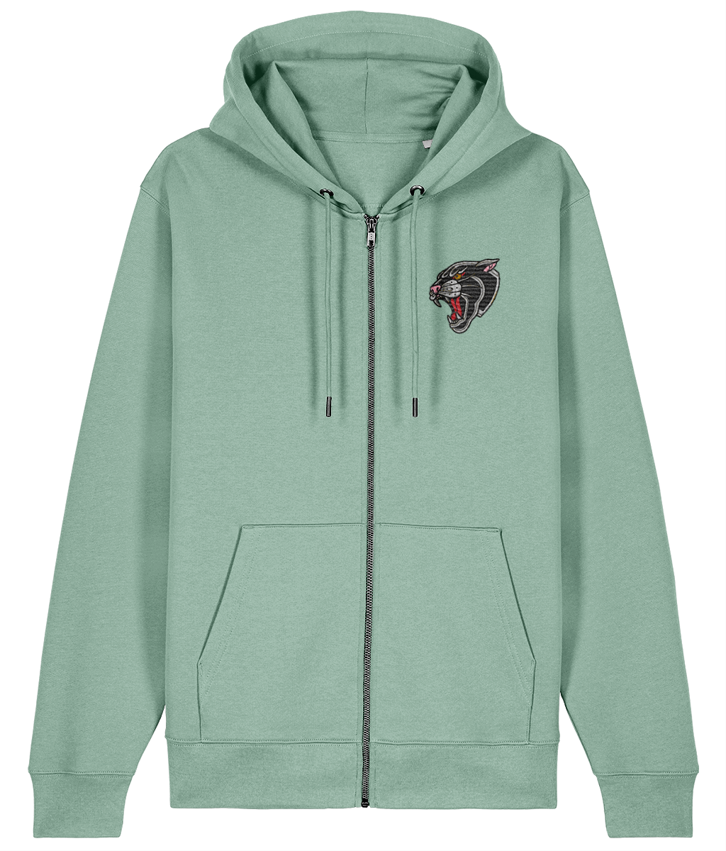 Panther Head | Embroidered Organic Cotton Hoodie
