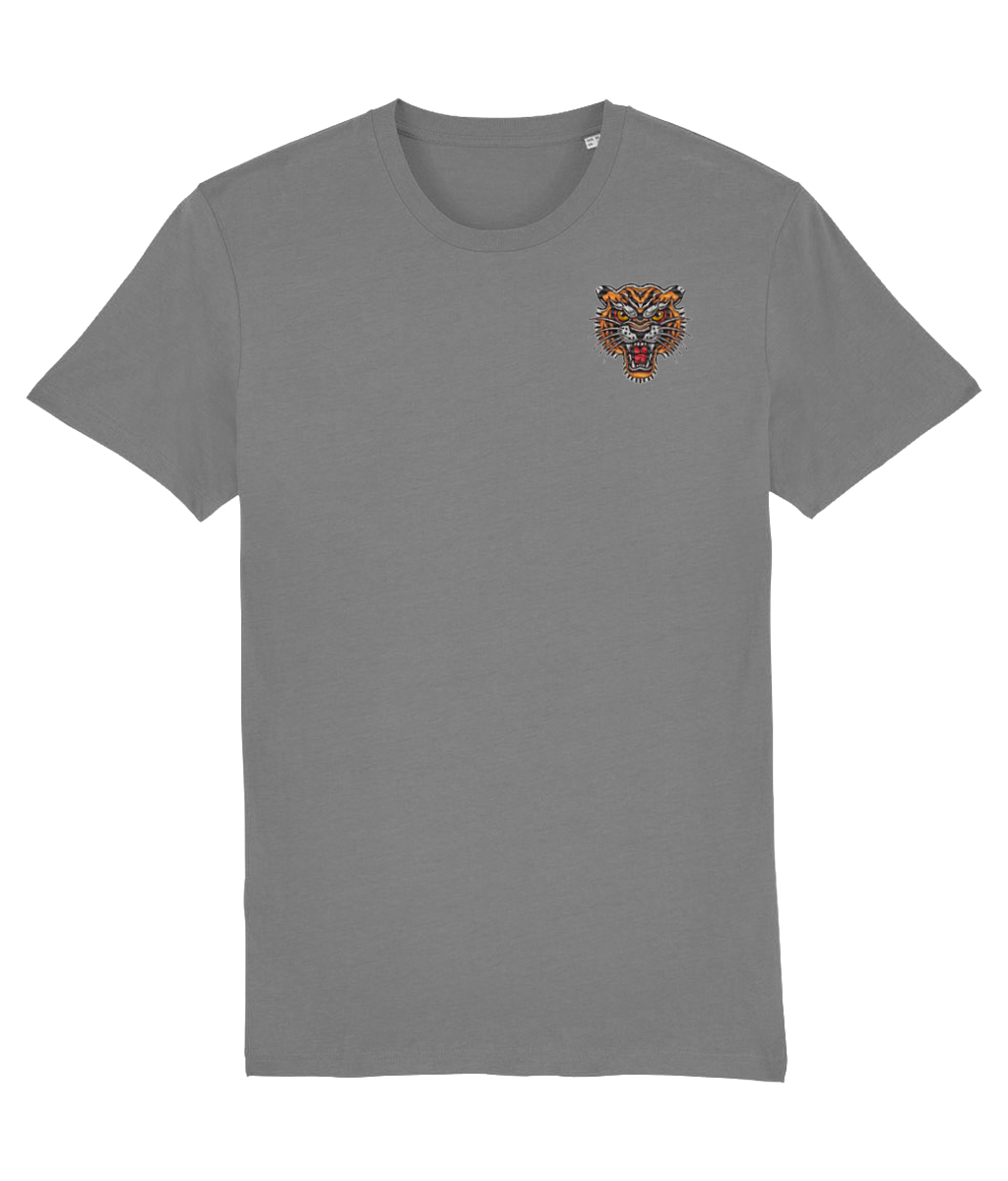 Tiger Head | Embroidered Organic Cotton T-shirt