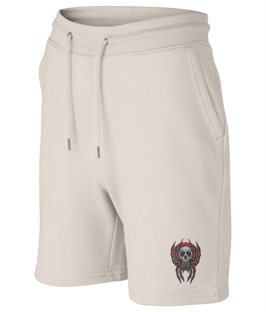 Spider Skull | Embroidered Organic Cotton Shorts