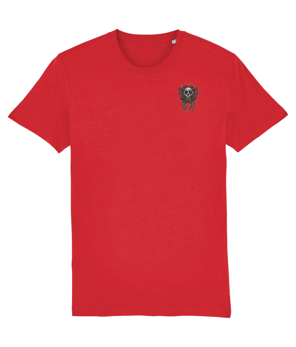 Spider Skull | Embroidered Organic Cotton T-shirt