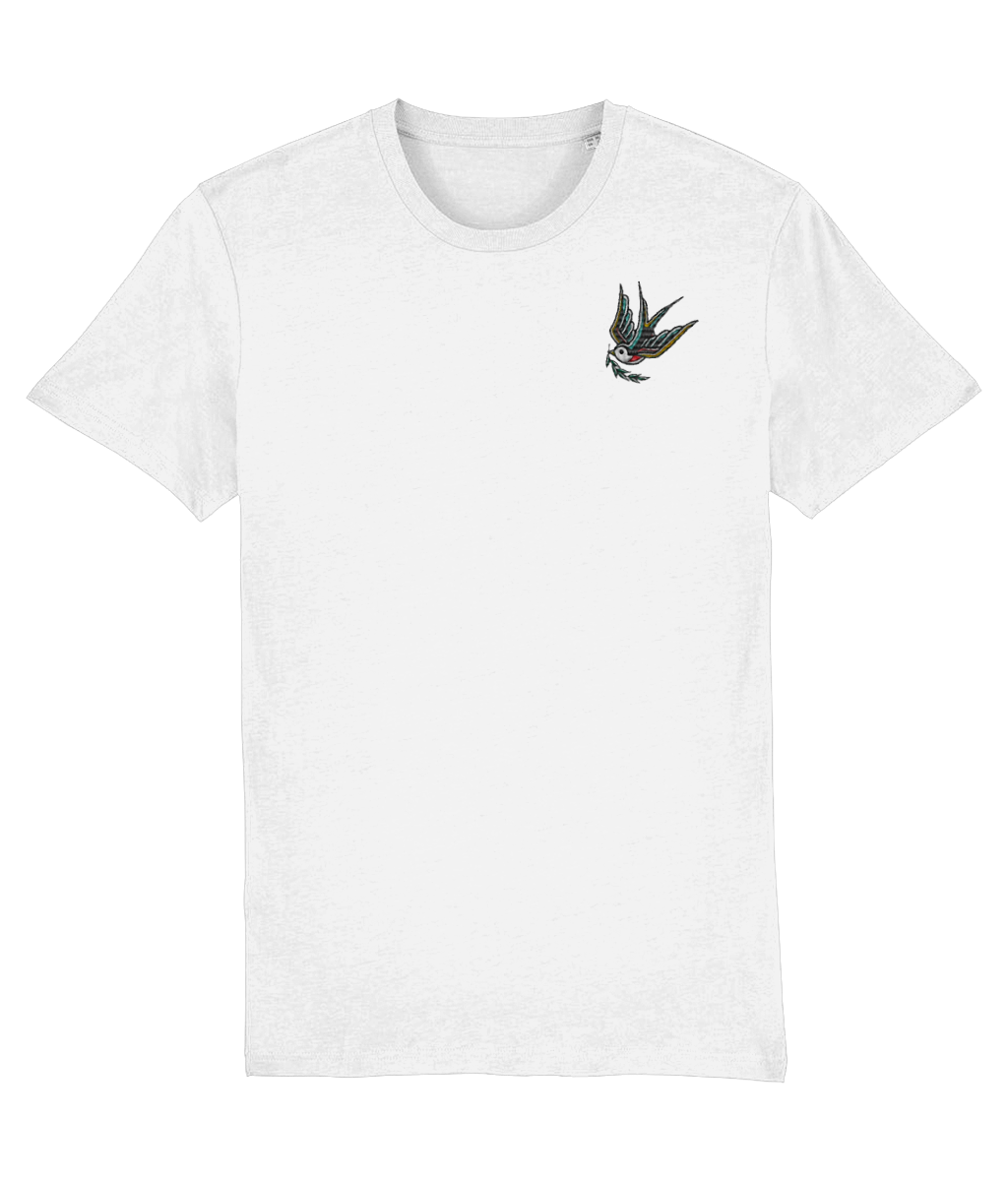 Swallow | Embroidered Organic Cotton T-shirt
