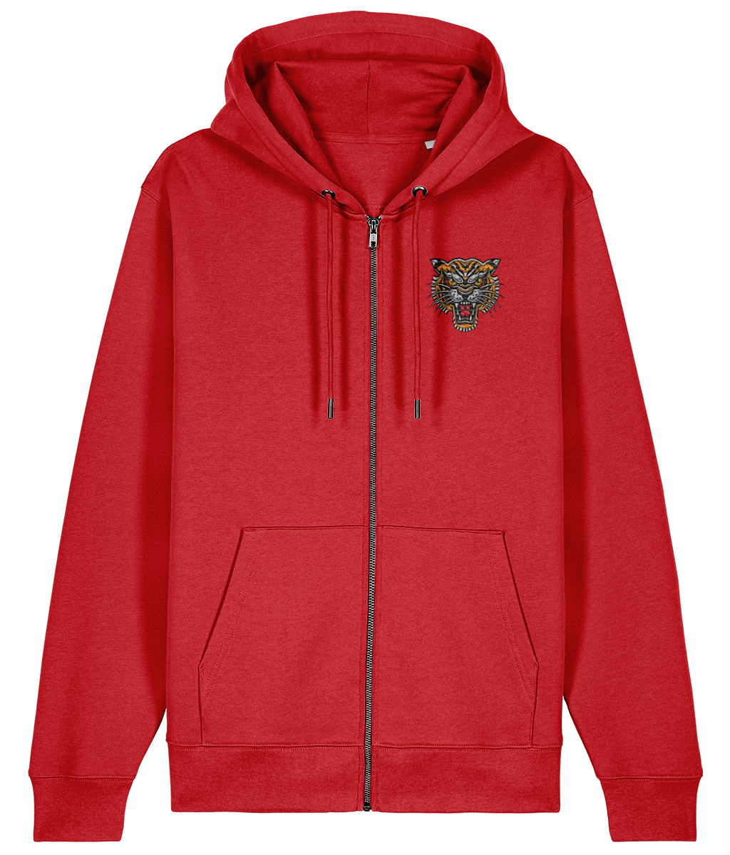 Tiger Head | Embroidered Organic Cotton Hoodie