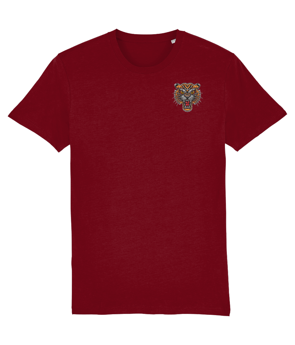 Tiger Head | Embroidered Organic Cotton T-shirt