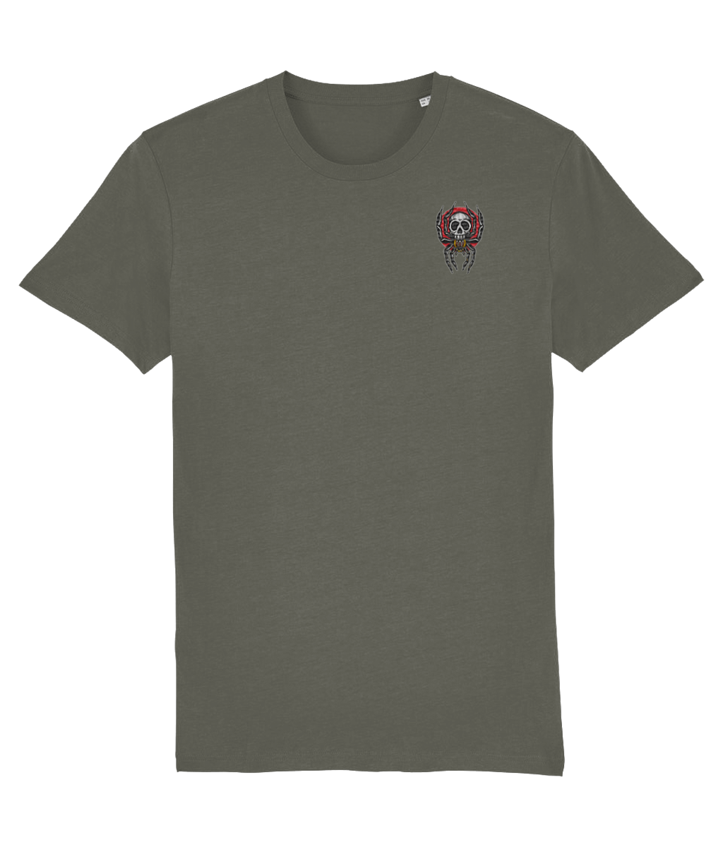 Spider Skull | Embroidered Organic Cotton T-shirt