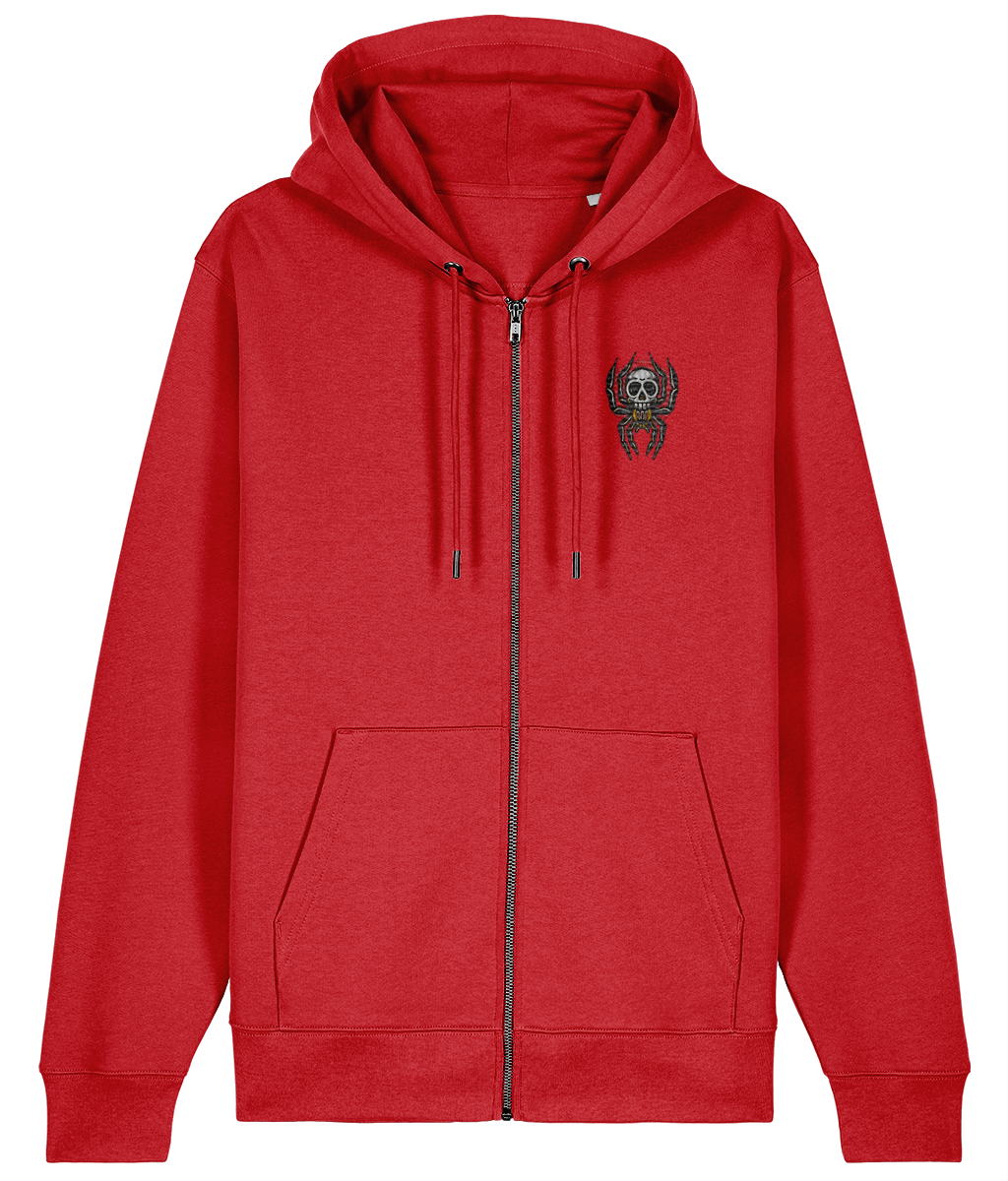 Spider Skull | Embroidered Organic Cotton Hoodie