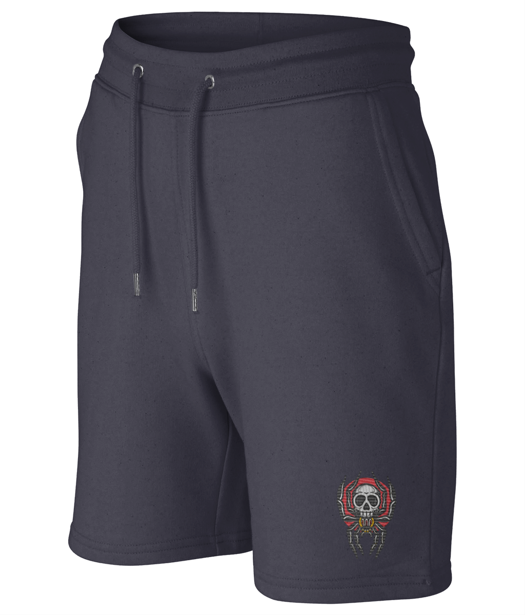 Spider Skull | Embroidered Organic Cotton Shorts