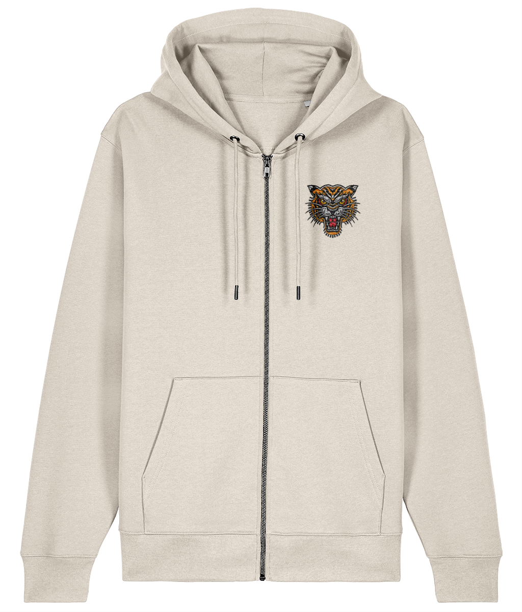 Tiger Head | Embroidered Organic Cotton Hoodie