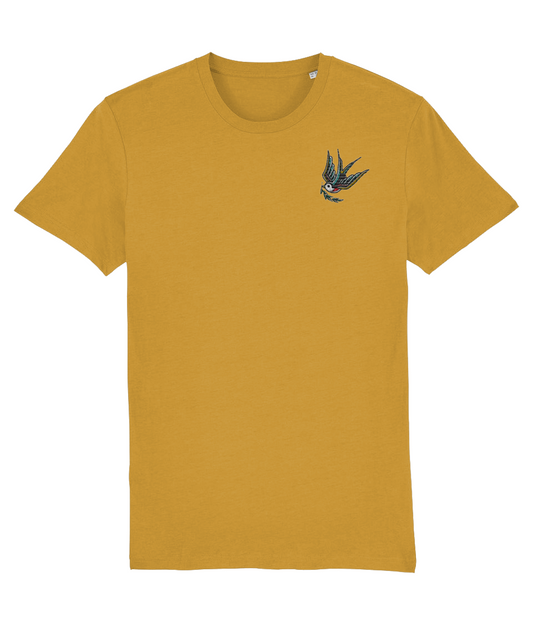 Swallow | Embroidered Organic Cotton T-shirt