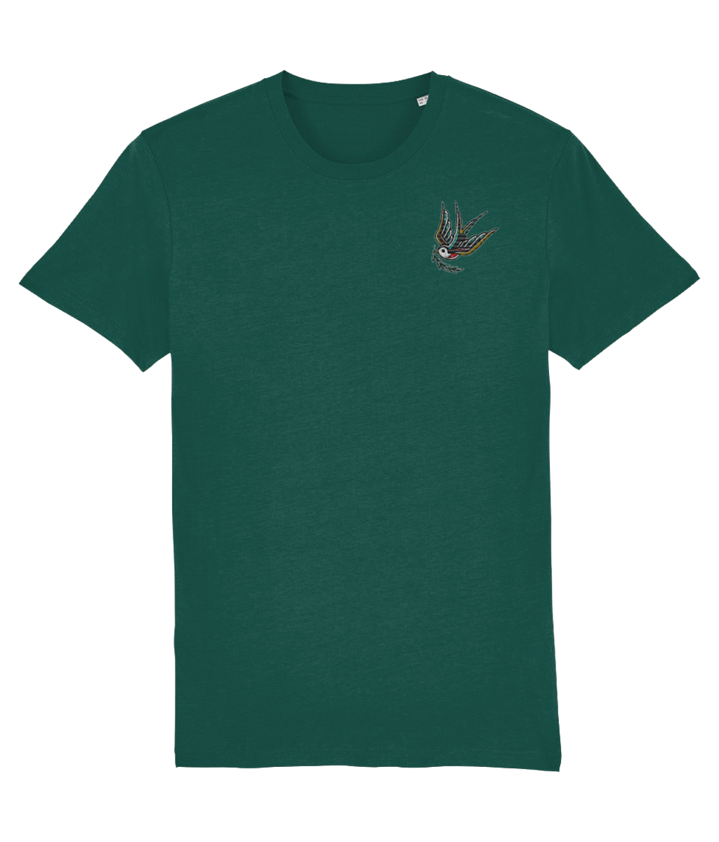 Swallow | Embroidered Organic Cotton T-shirt