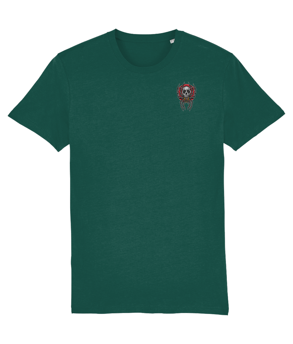 Spider Skull | Embroidered Organic Cotton T-shirt