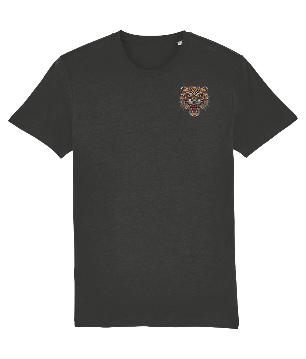 Tiger Head | Embroidered Organic Cotton T-shirt