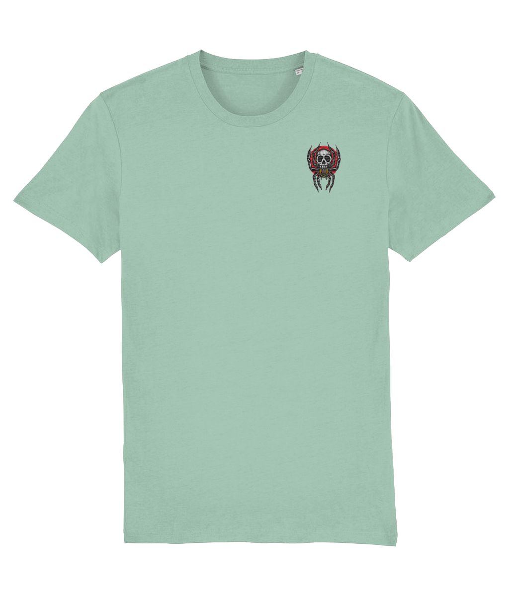 Spider Skull | Embroidered Organic Cotton T-shirt